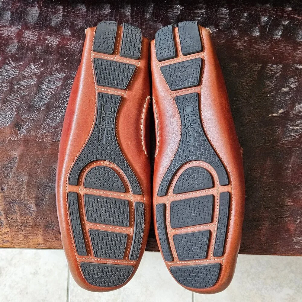 Cole Haan Men's Soft Leather Penny Loafers, Light Brown, Sz 9 - Picture 7 of 16